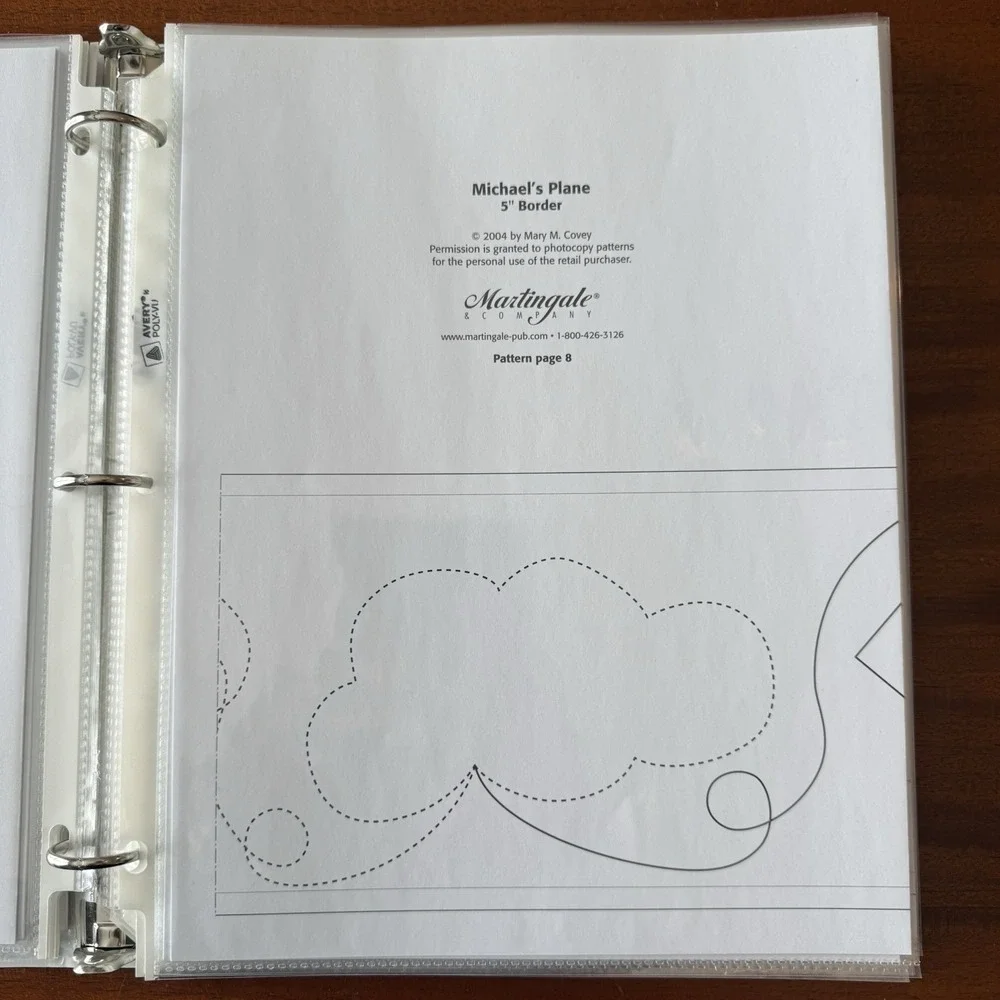 Mary Covey Follow the Line Quilting Pattern Binder Lot‎ 48 Pg Pantograph Designs